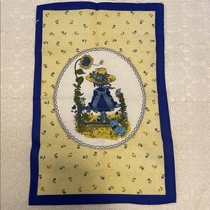 Vintage Floral Print Tea Towel